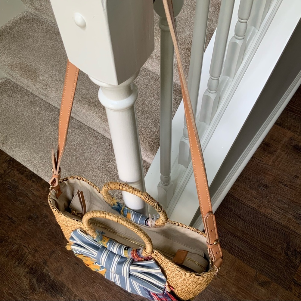 Sam Edelman | Patchwork Straw Crossbody Bag. - image 7